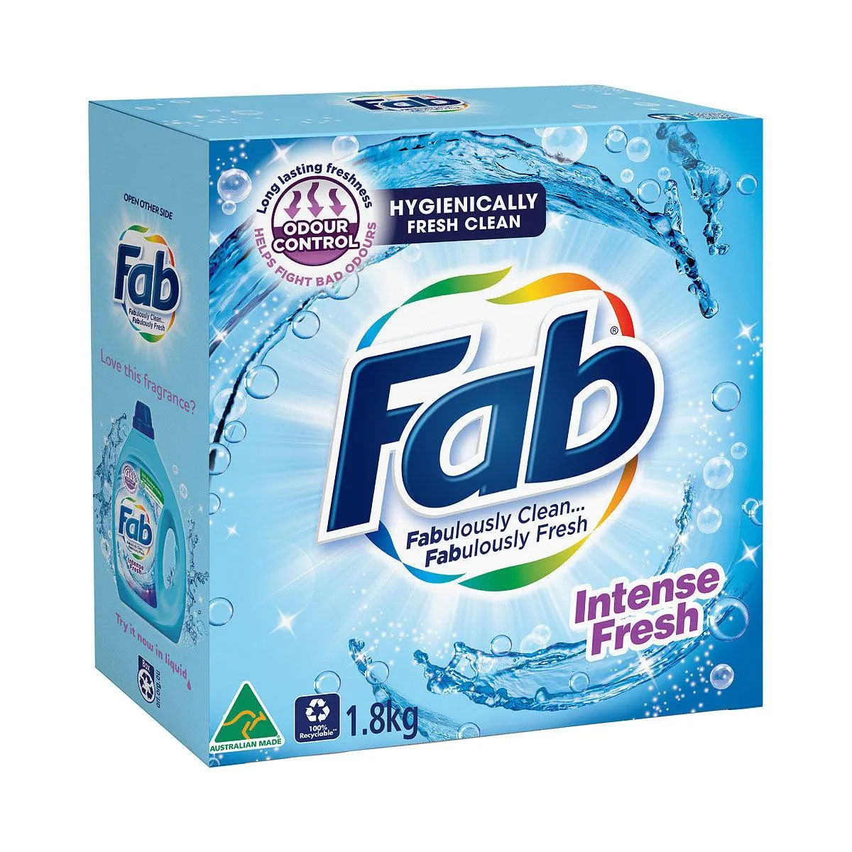 Fab Fresh Laundry Detergent Powder With Odour Control 1.8kg