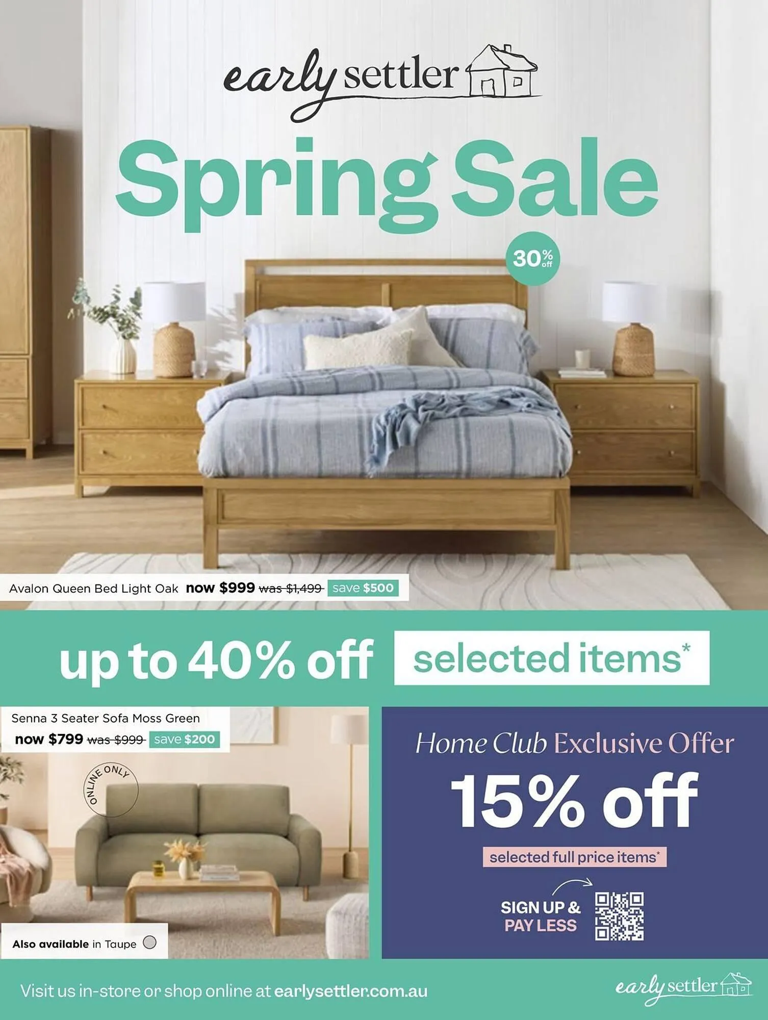 Early Settler catalogue - 1