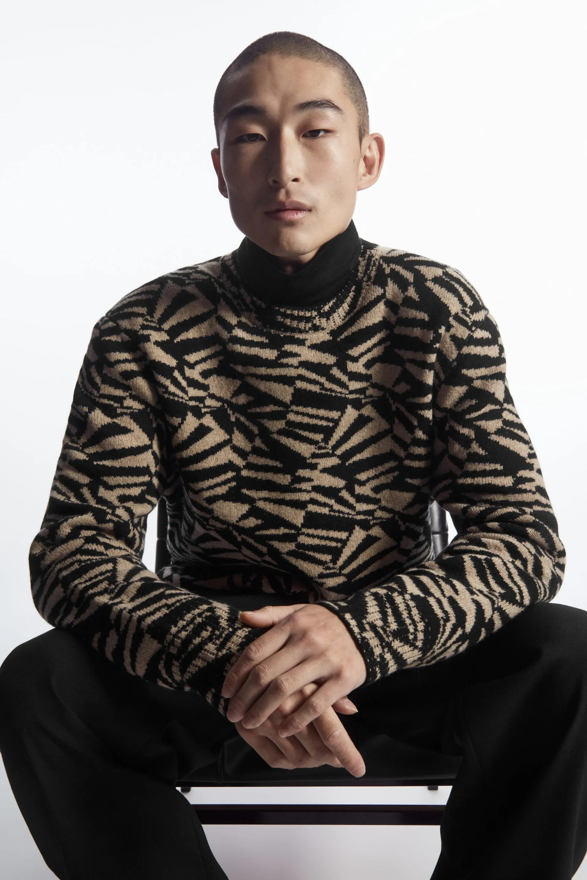 GEOMETRIC WOOL-JACQUARD JUMPER