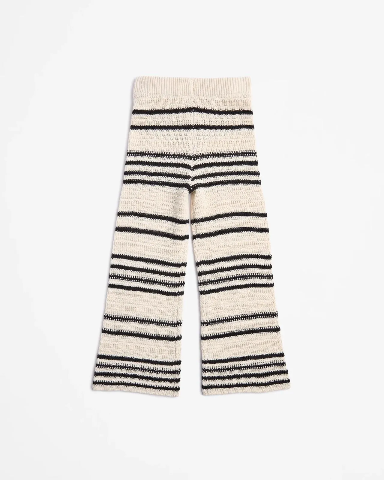 Australian Cotton Fashion Crochet Stripe Pants - Neutral