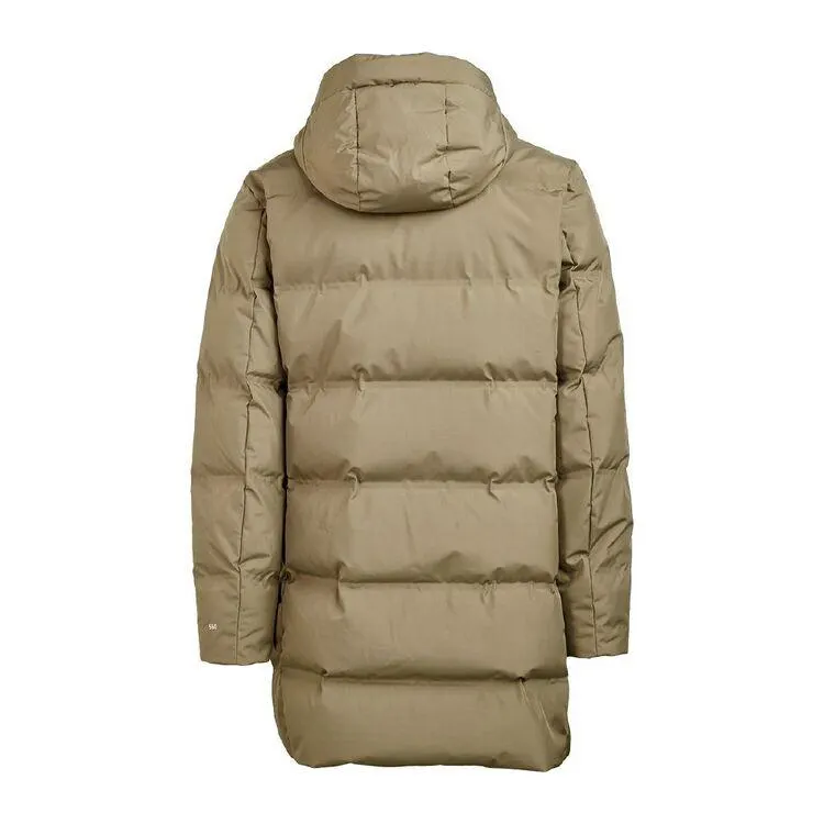 Cape Men's Long Line Puffer Jacket Tan