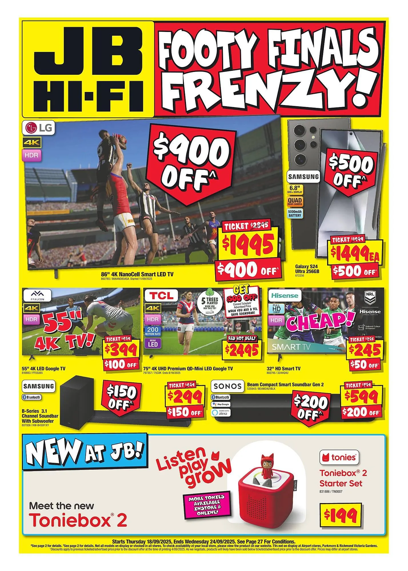 JB Hi-Fi catalogue - Catalogue valid from 18 September to 24 September 2025 - page 1