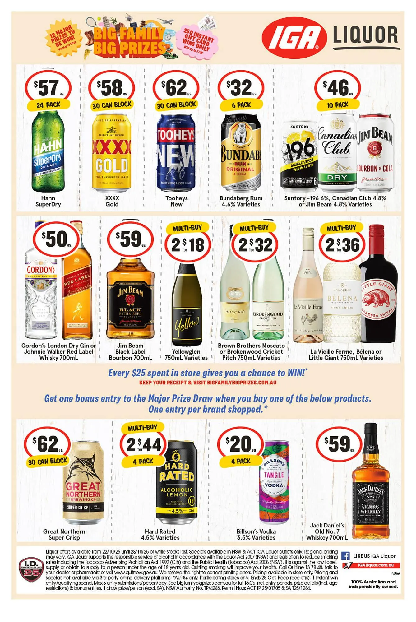 IGA Liquor catalogue - Catalogue valid from 22 October to 28 October 2025 - page 1