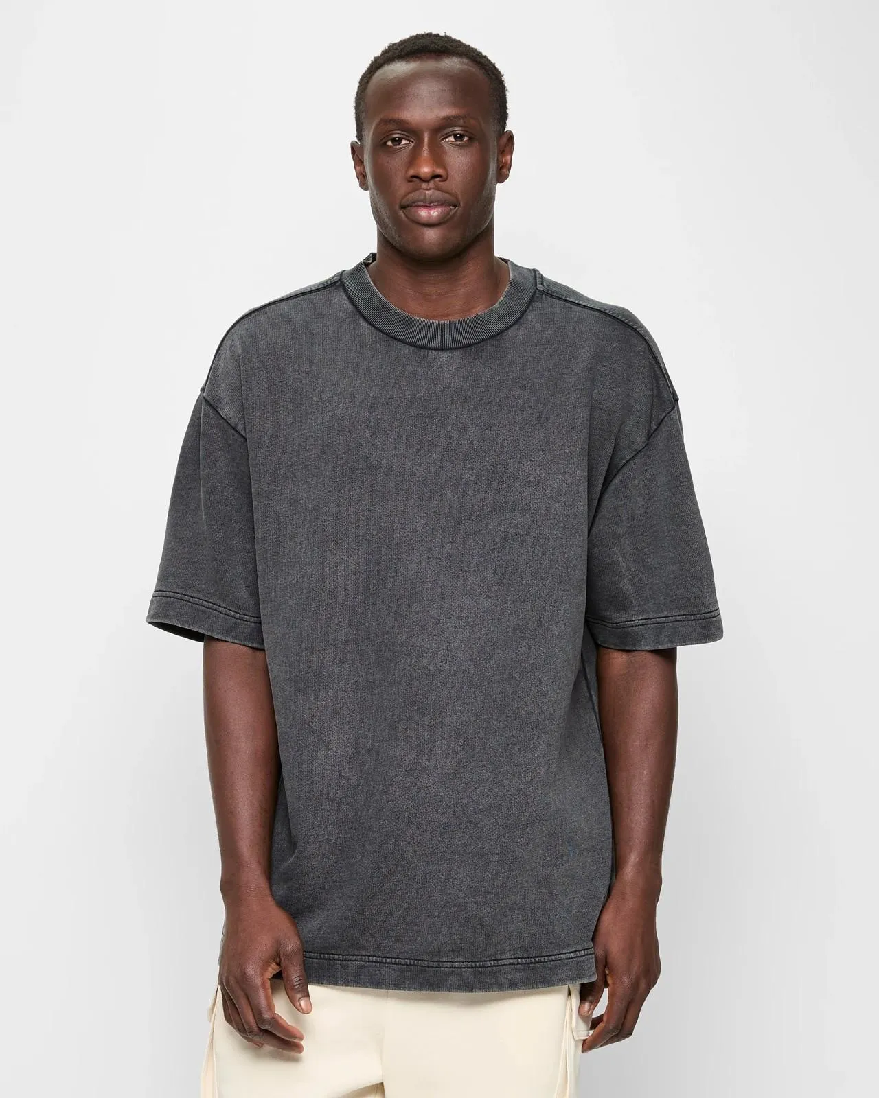 Australian Cotton Fleece T-Shirt - Commons - Black