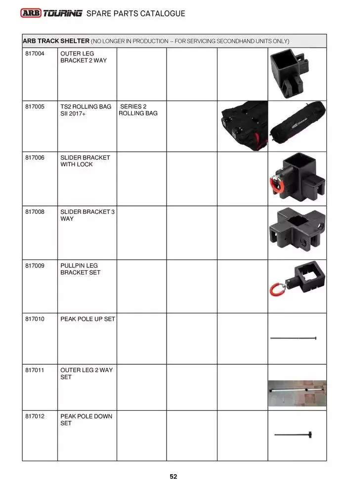 ARB Touring Spare Parts Catalogue - Catalogue valid from 14 March to 31 March 2025 - page 52