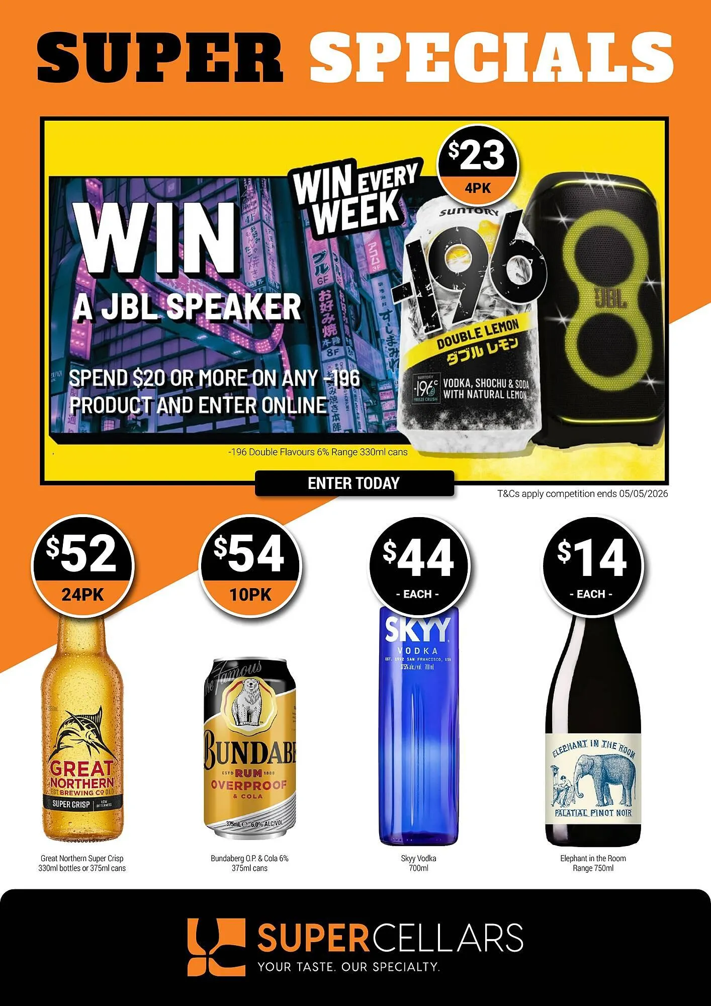 Super Cellars catalogue - Catalogue valid from 8 April to 21 April 2026 - page 1