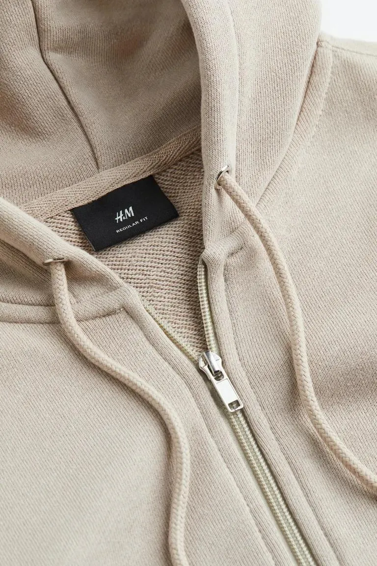Regular Fit Zip Up Hoodie