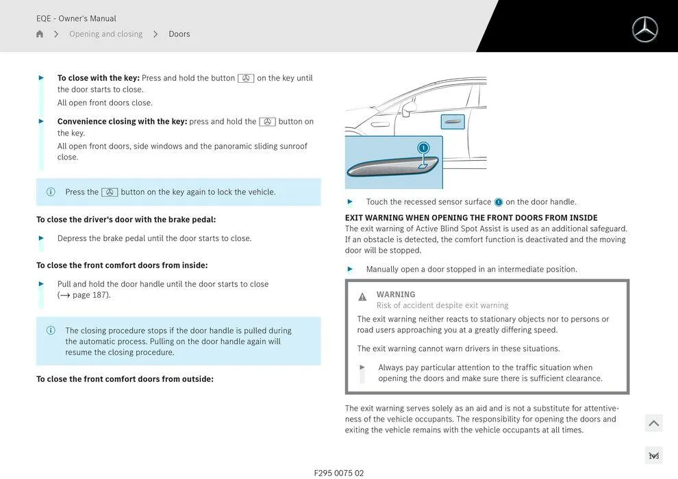 EQE Sedan - Catalogue valid from 11 September to 11 September 2025 - page 193