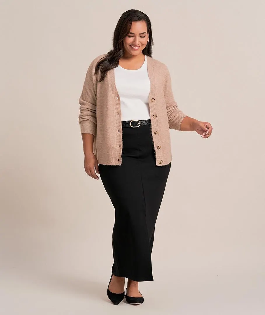 Ponte Skirt With Split