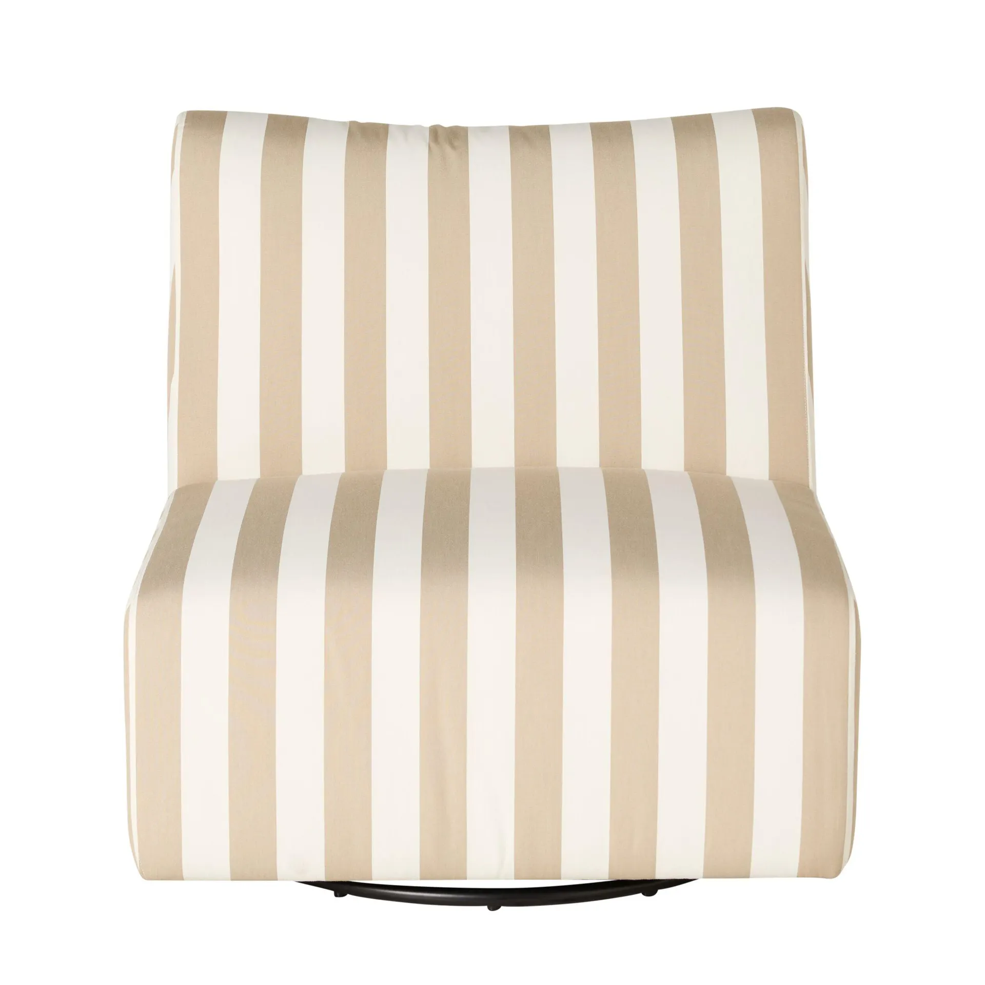 Bowie Occasional Swivel Chair Taupe Stripe