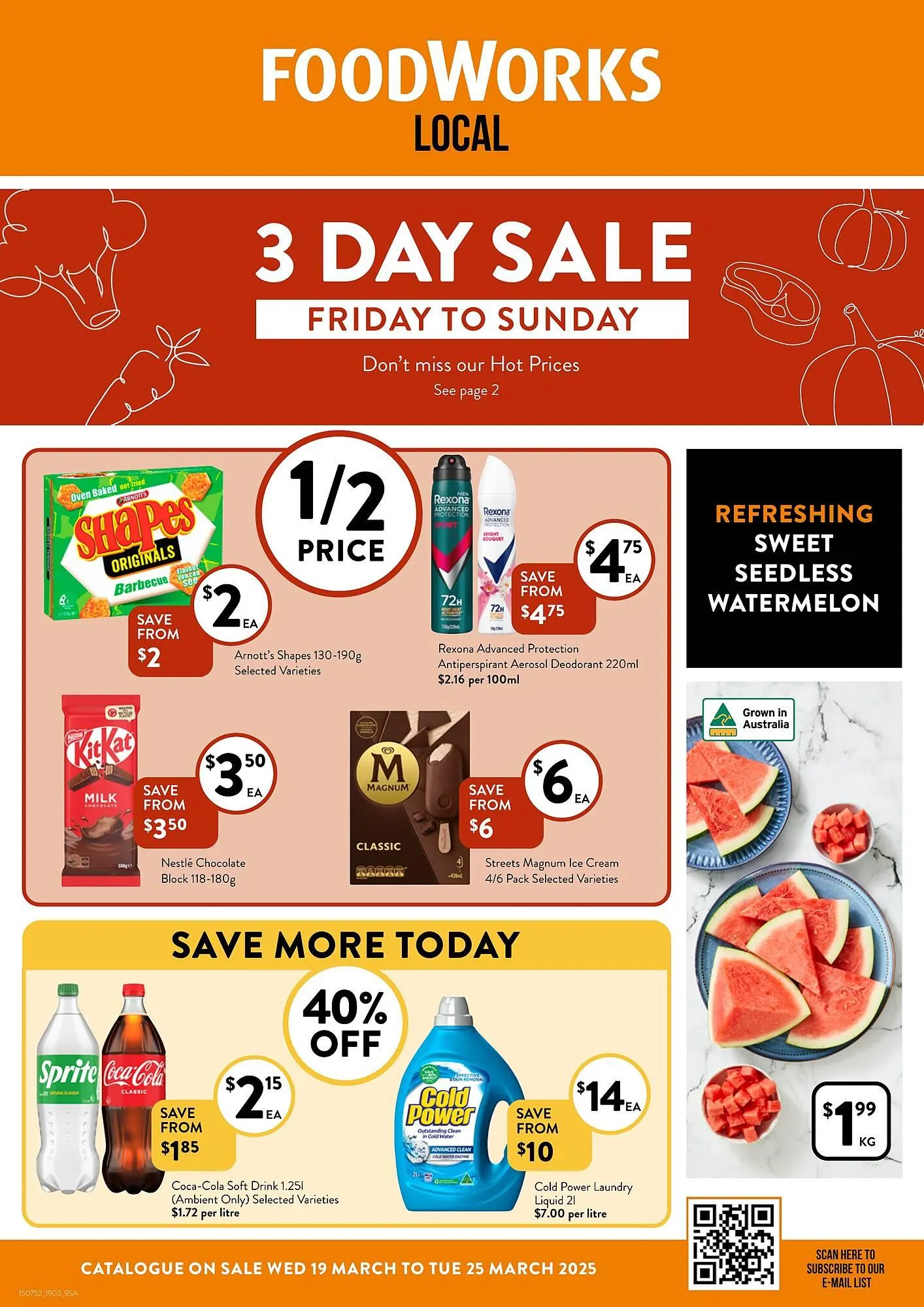 Foodworks catalogue - Catalogue valid from 19 March to 25 March 2025 - page 1