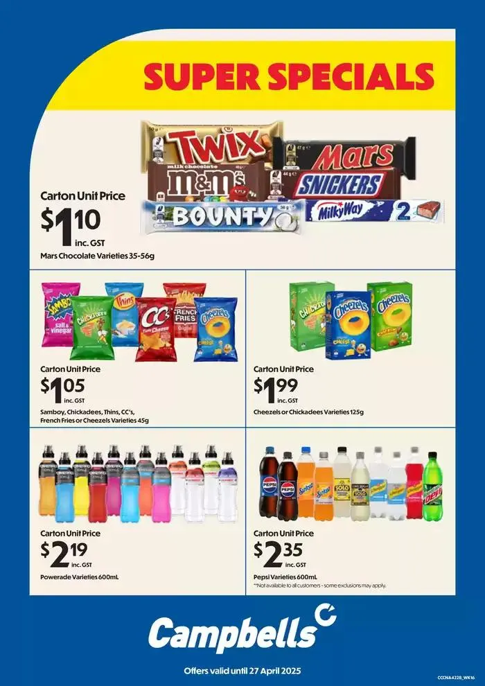 Super Specials - Catalogue valid from 14 April to 27 April 2025 - page 1