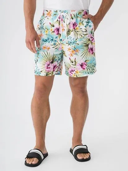 Mens Party Matchy Shorts Tropical Aqua