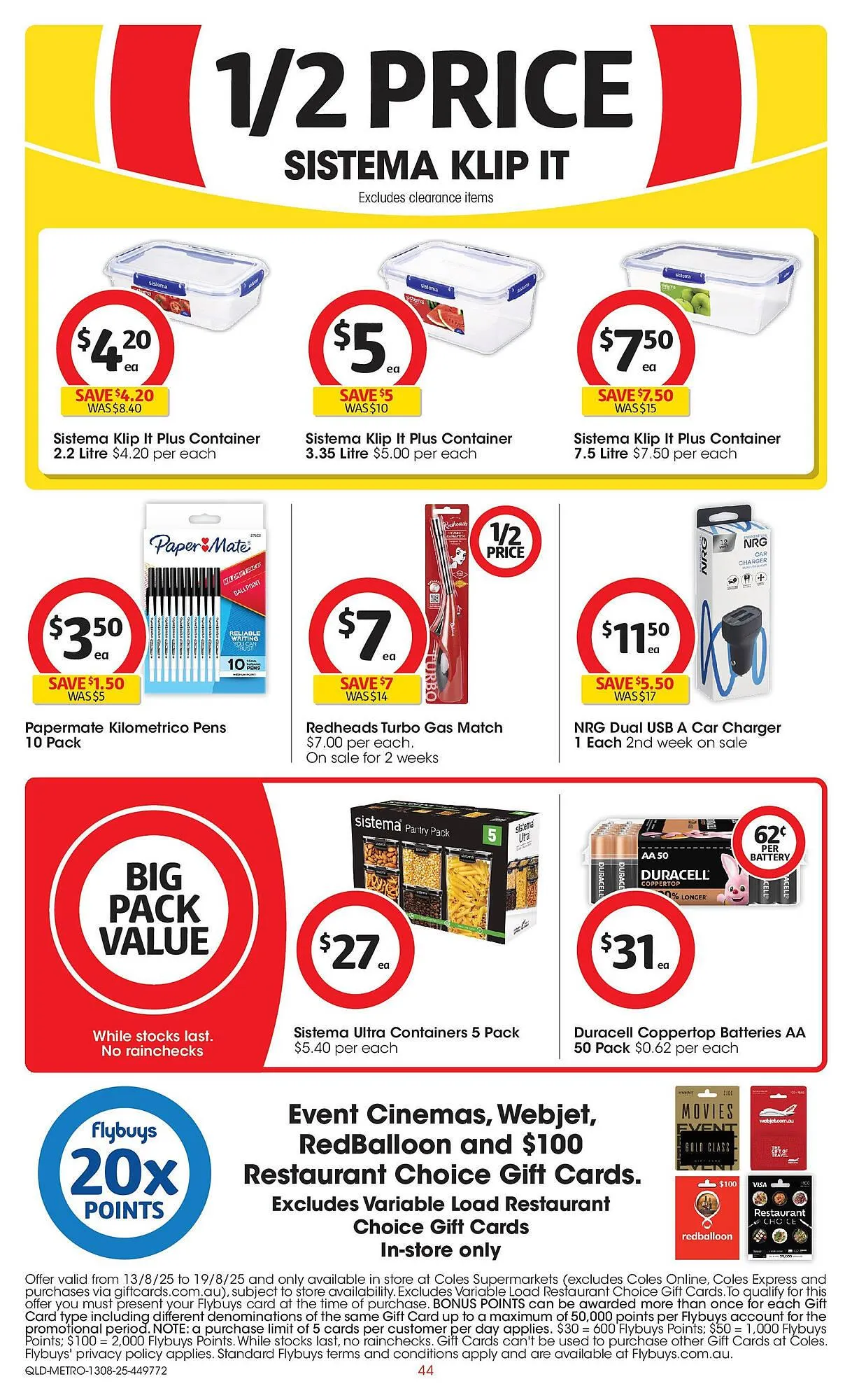 Coles catalogue - Catalogue valid from 12 August to 19 August 2025 - page 44