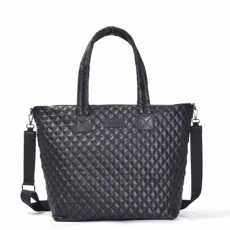 Tosca Women's Metro Multi Compartment Large Tote Bag Black