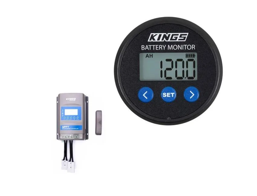 Kings 500A Battery Monitor with Shunt + Premium MPPT Solar Regulator