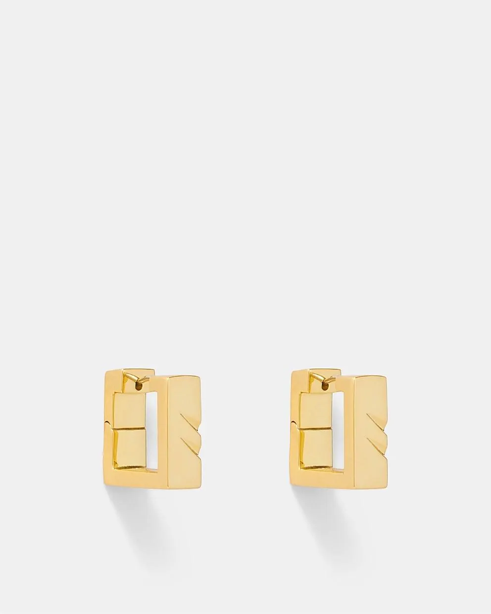 Instrumental Square Huggie Hoop Earrings