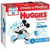 Huggies Boys' Ultra Dry Nappies Size 4 Toddler (10-15kg) 148 Nappies