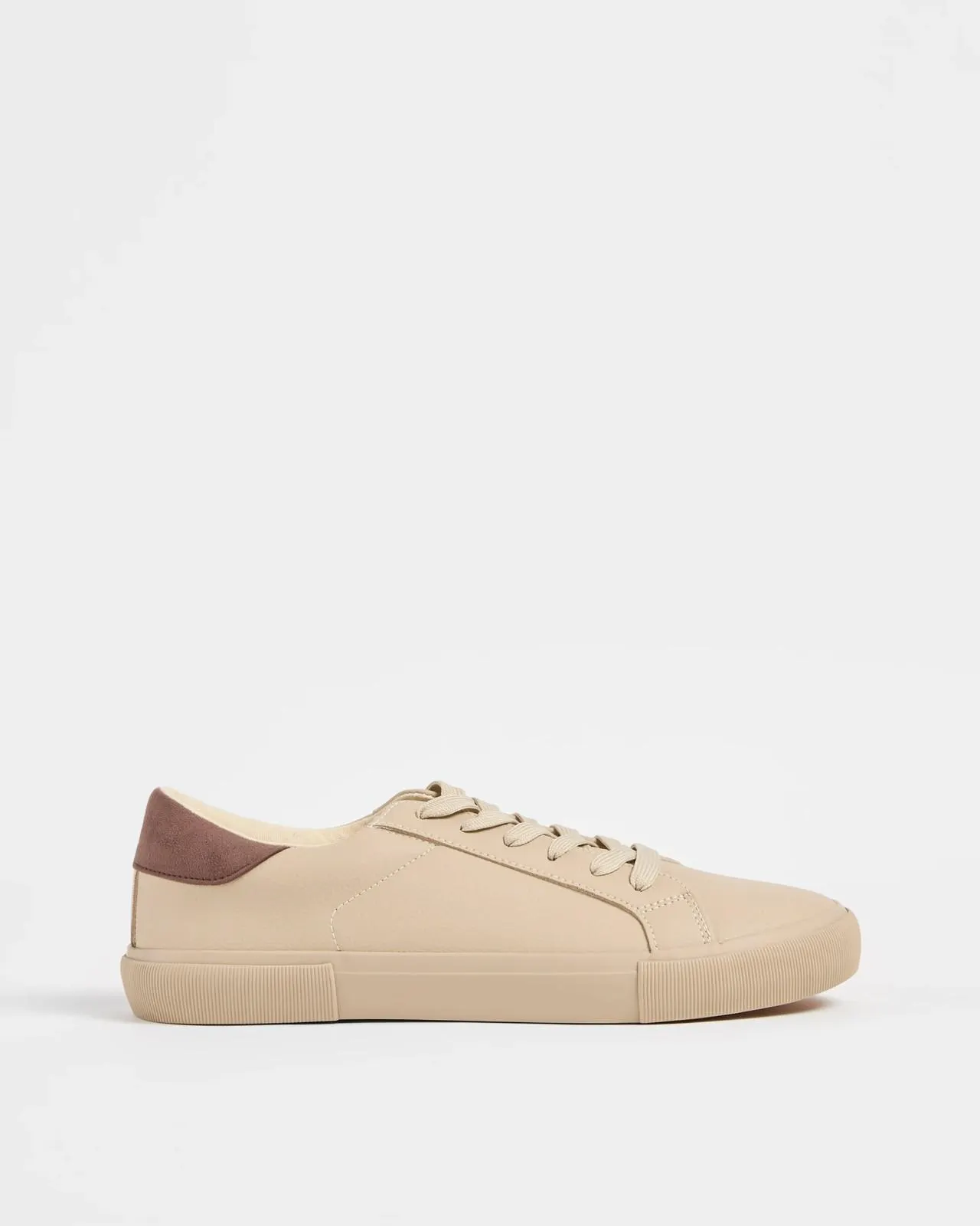 Mens Pebble PU Sneaker - Natural