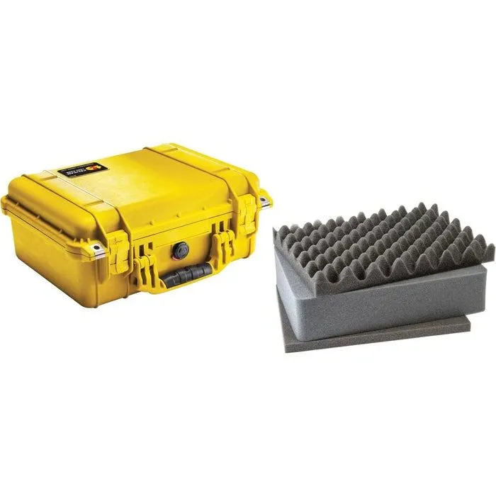 Pelican 1450 Case - Yellow with Foam