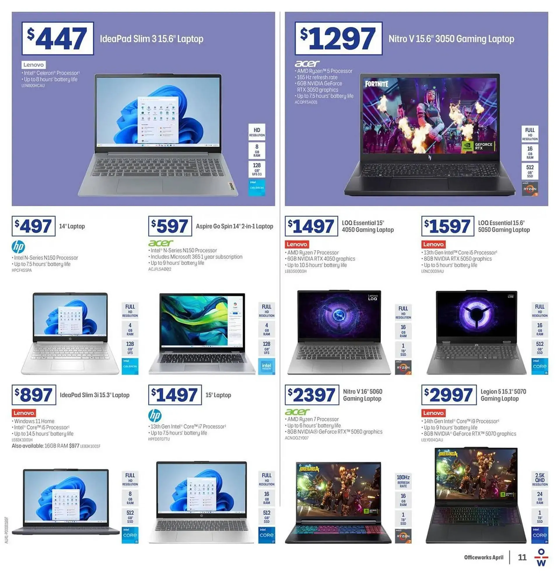 Officeworks catalogue - Catalogue valid from 30 March to 14 April 2026 - page 11