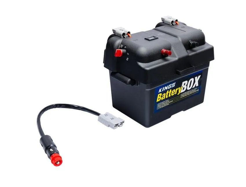 Kings Compact Battery Box + Quick-Connect to Cigarette Plug Adapter