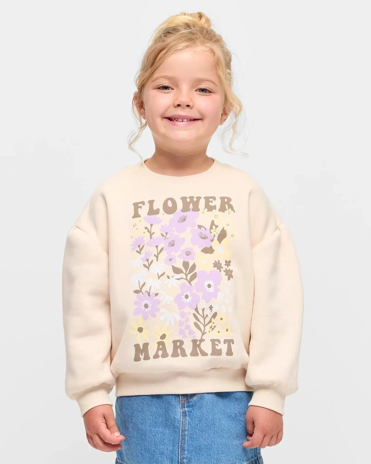 Oversize Fleece Jumper - Flower Market