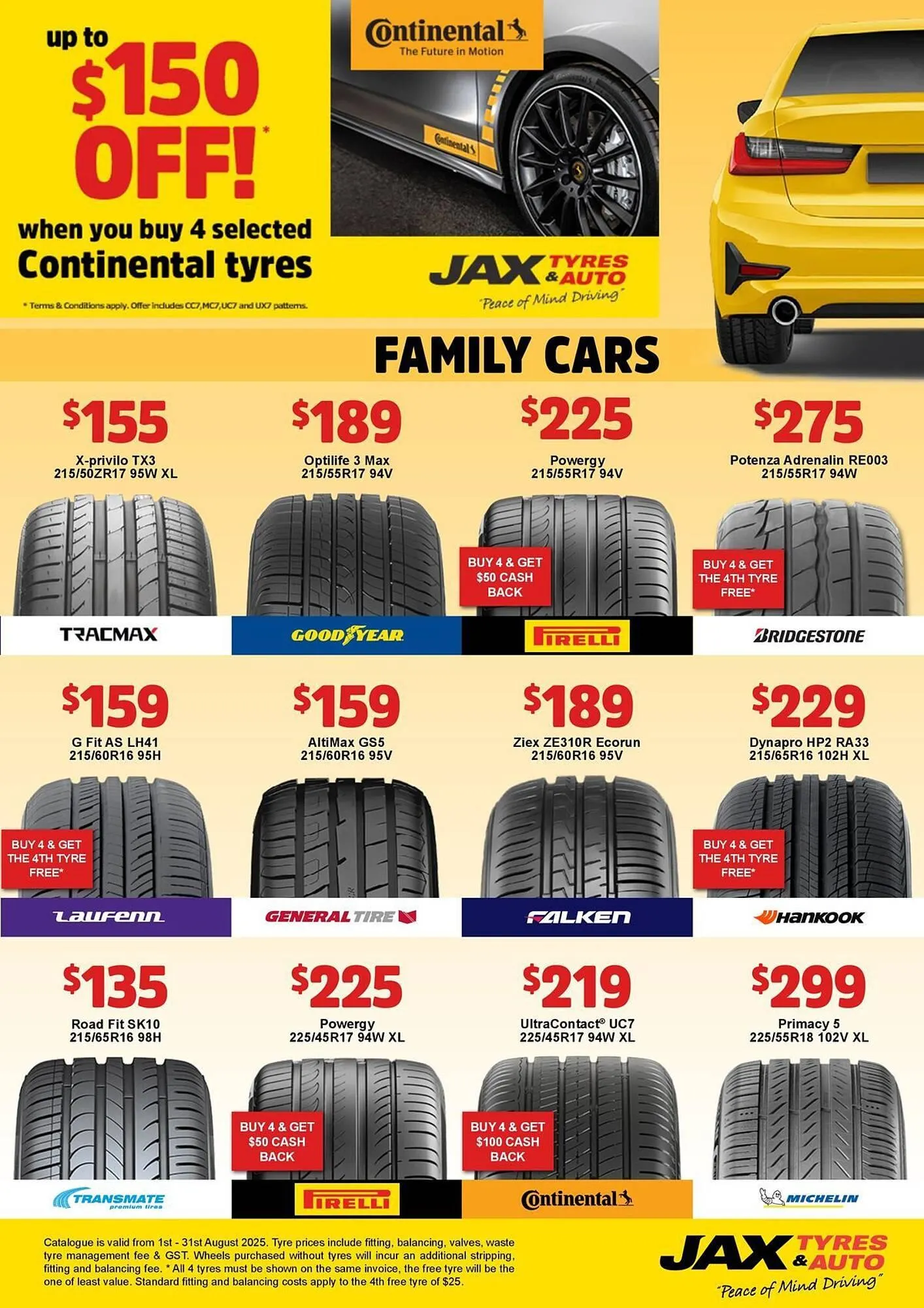 Jax Tyres catalogue - Catalogue valid from 1 August to 31 August 2025 - page 3