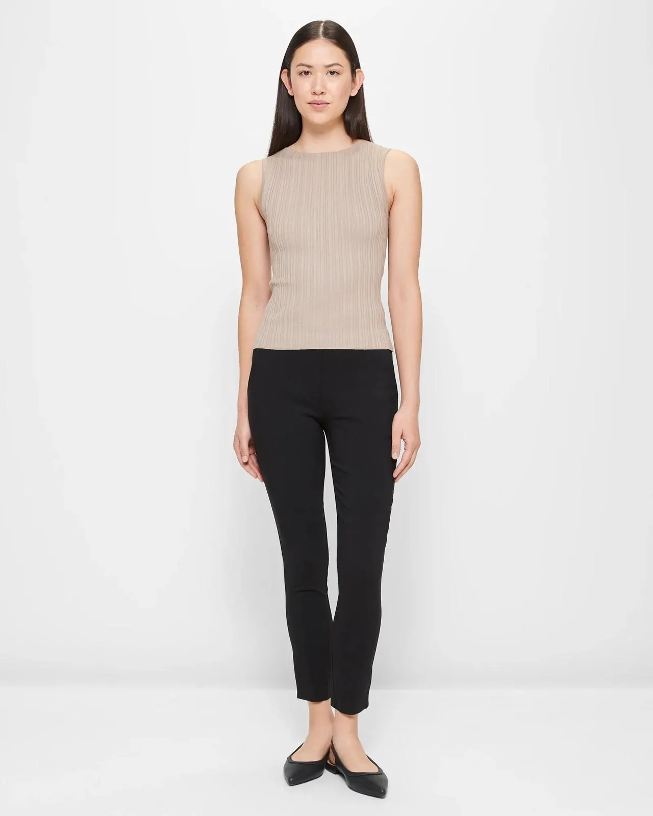 Carrie Ankle Length Bengaline Pants - Preview - Black