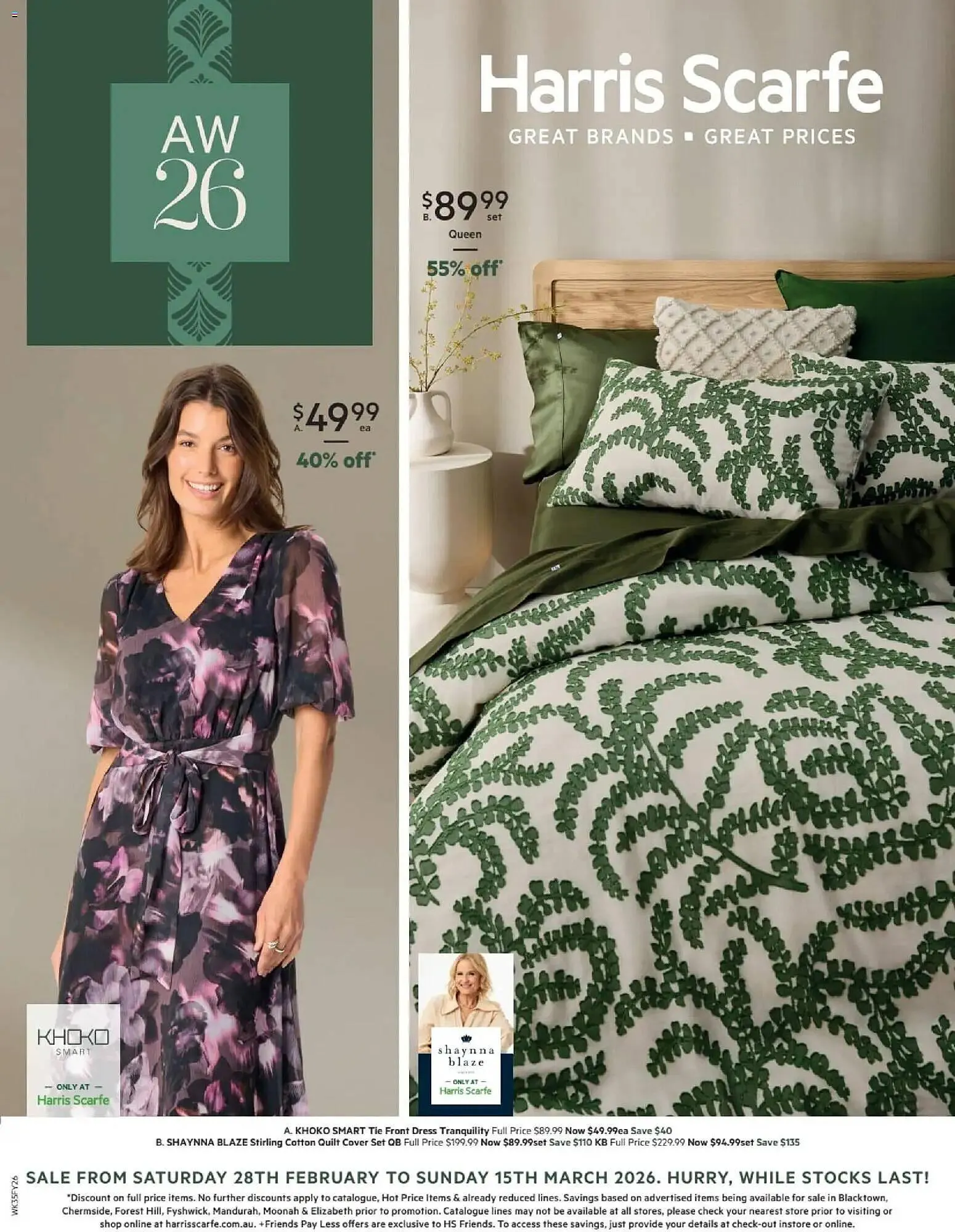Harris Scarfe catalogue - Catalogue valid from 26 February to 15 March 2026 - page 1