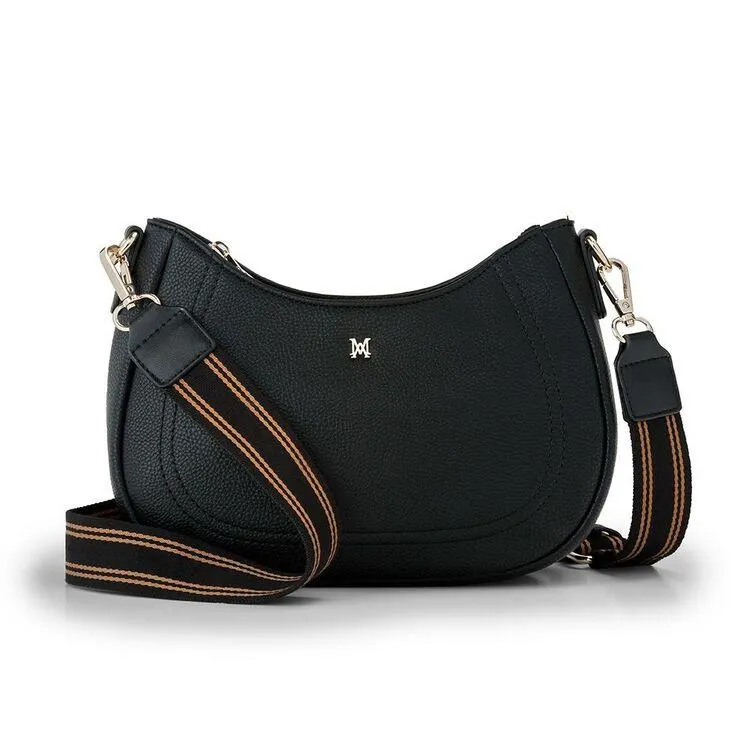 Madison Women's Crescent Crossbody Bag Black