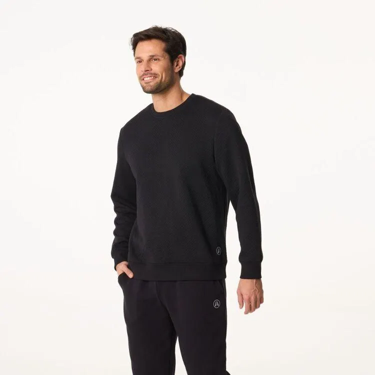 NMA Men’s Jacquard Crew Neck Fleece Black