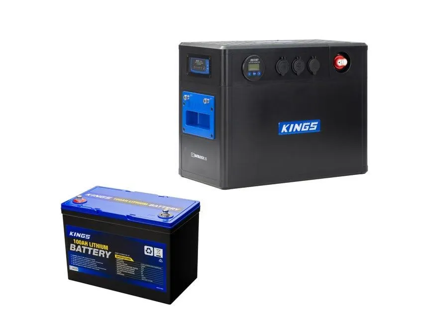 Kings BatBlock25 - 12V Plug and Play Battery Box + 12V 100Ah Deep Cycle Lithium LiFePO4 Battery