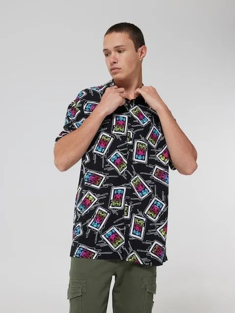 Trippy Alien Card Resort Shirt