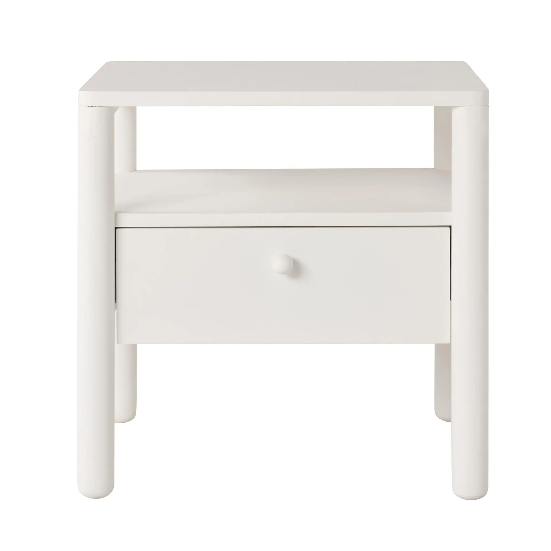 Spintara 1 Drawer Bedside Table White