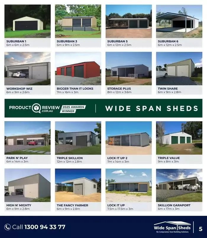 Wide Span Sheds Catalogue - Catalogue valid from 28 February to 31 March 2025 - page 5