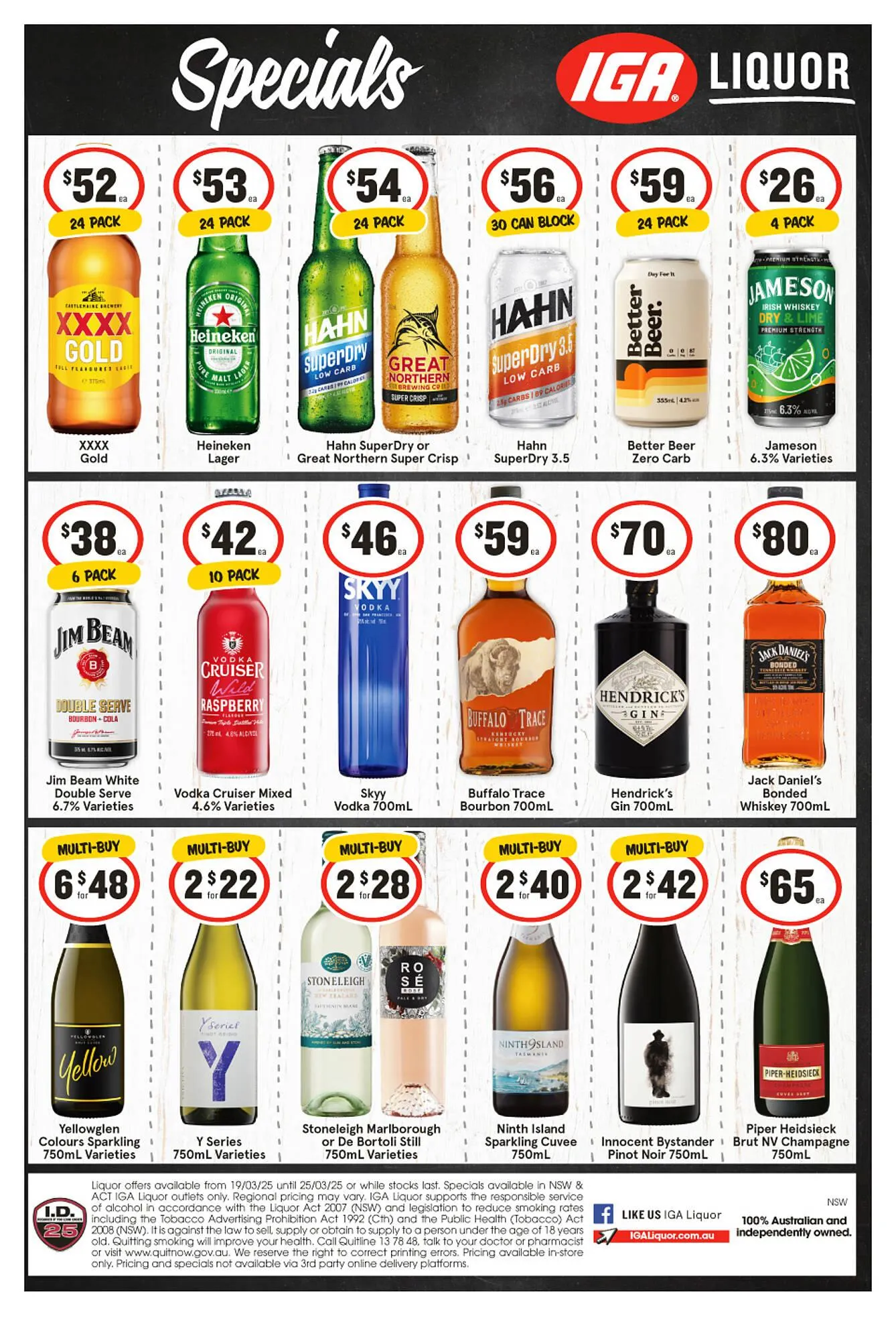 IGA Liquor catalogue - Catalogue valid from 19 March to 25 March 2025 - page 1
