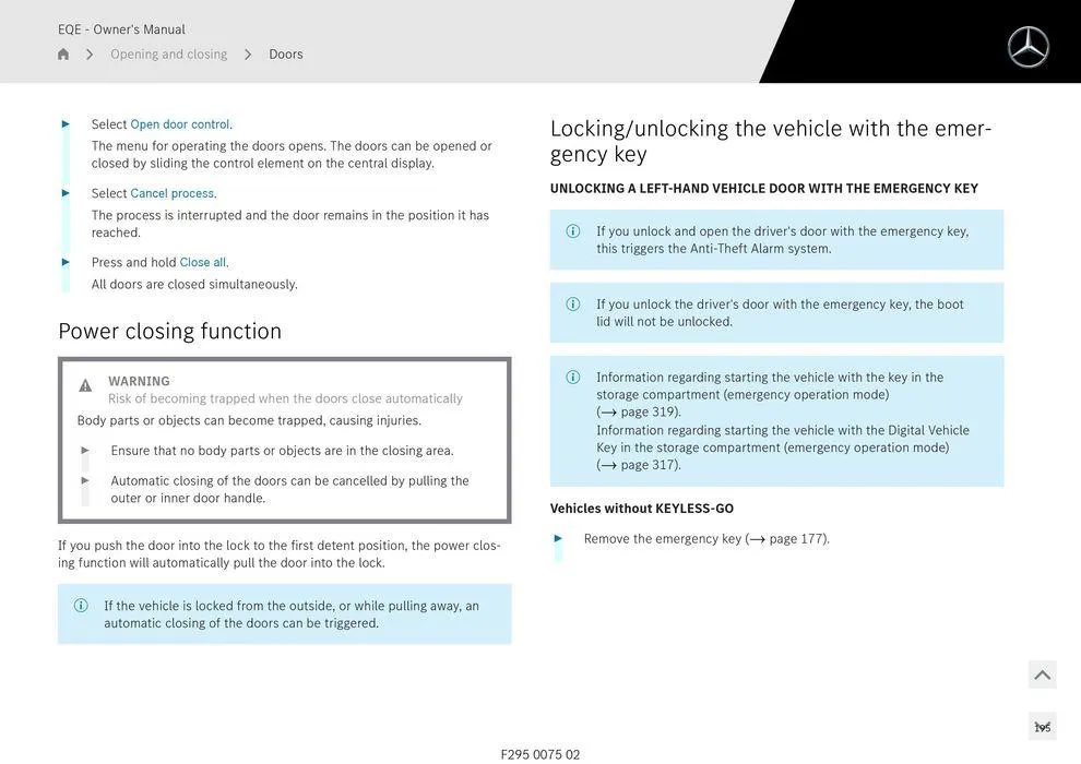 EQE Sedan - Catalogue valid from 11 September to 11 September 2025 - page 195