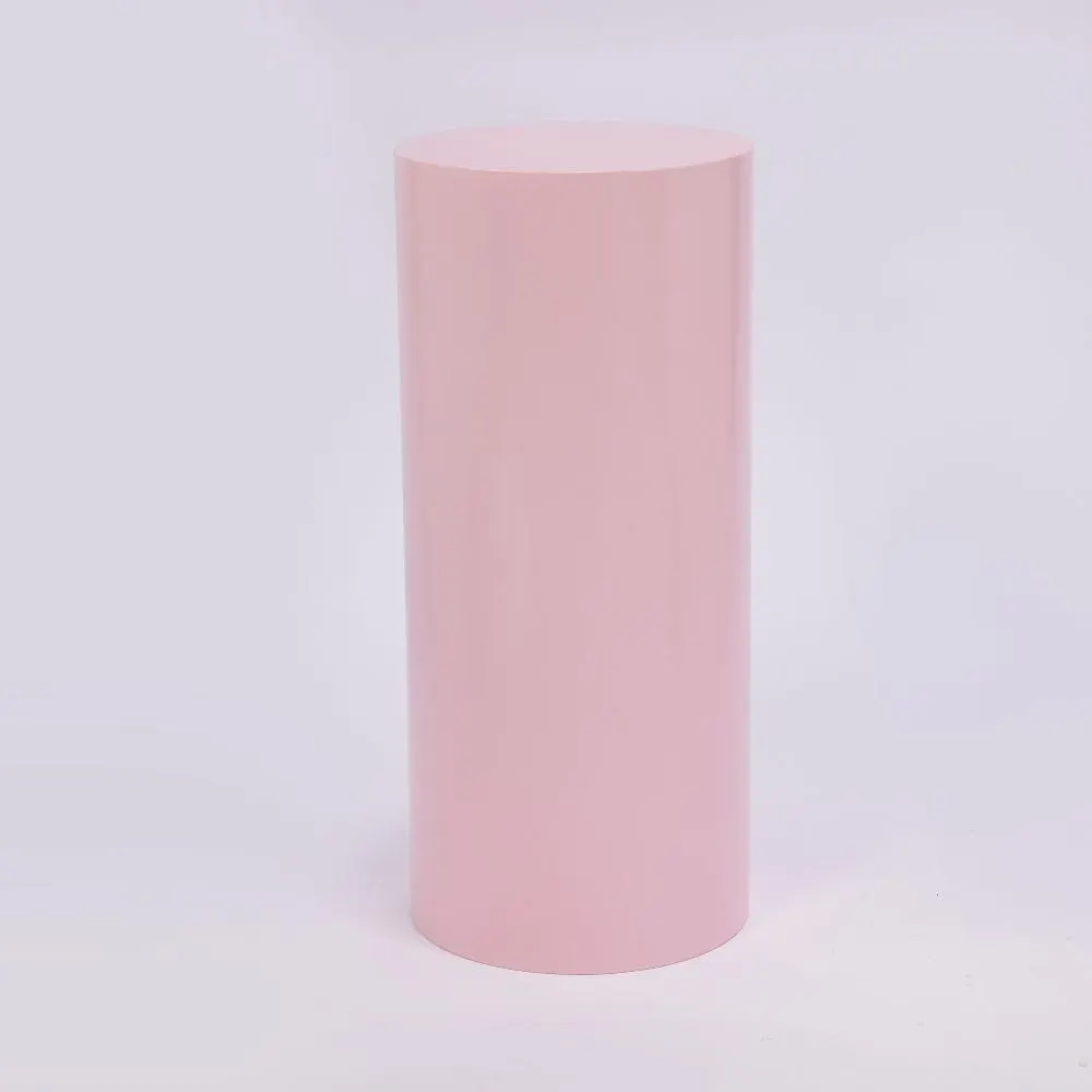 Plinth Pink Iron Round 40cm x 90cm HIRE