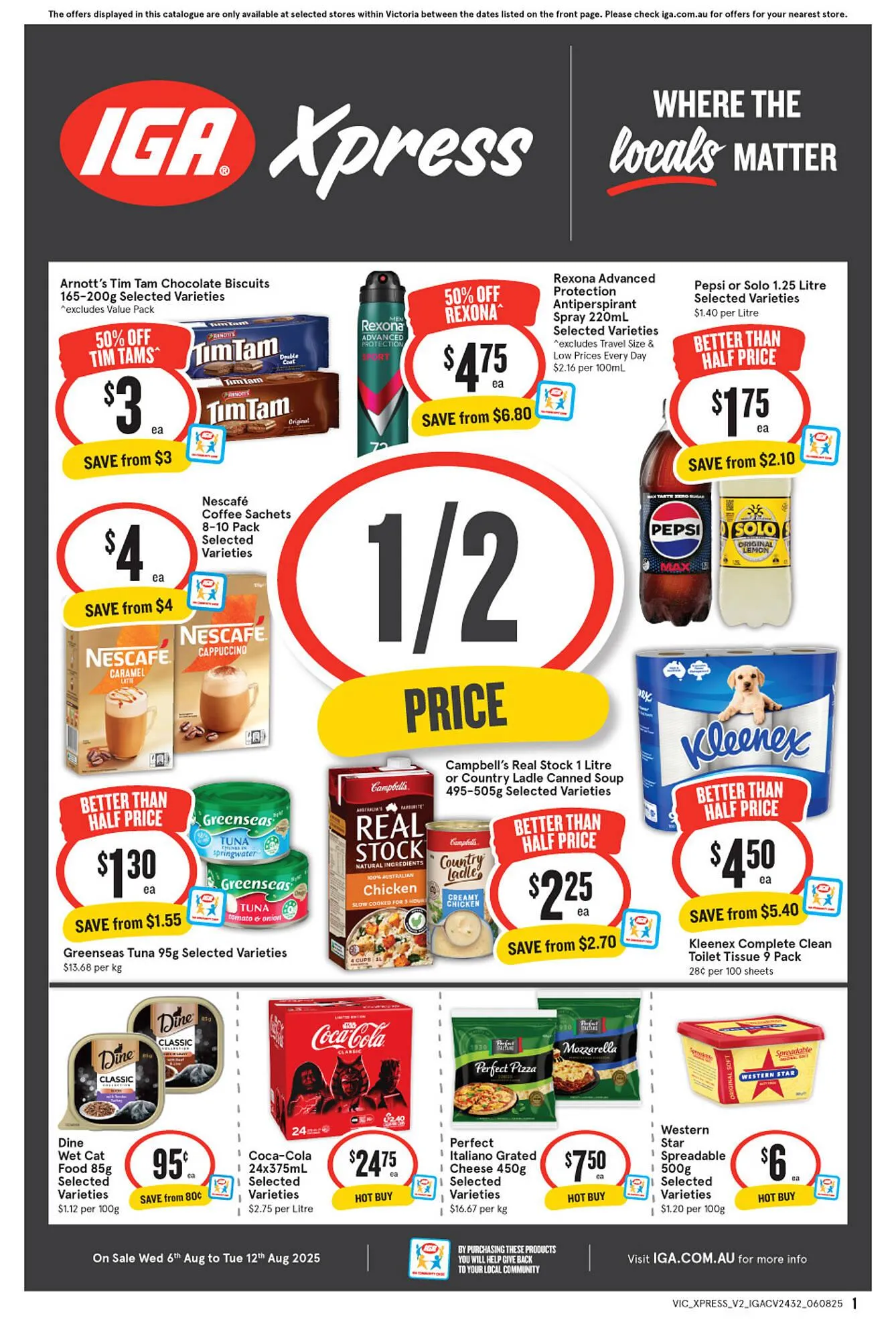 IGA catalogue - Catalogue valid from 6 August to 12 August 2025 - page 1