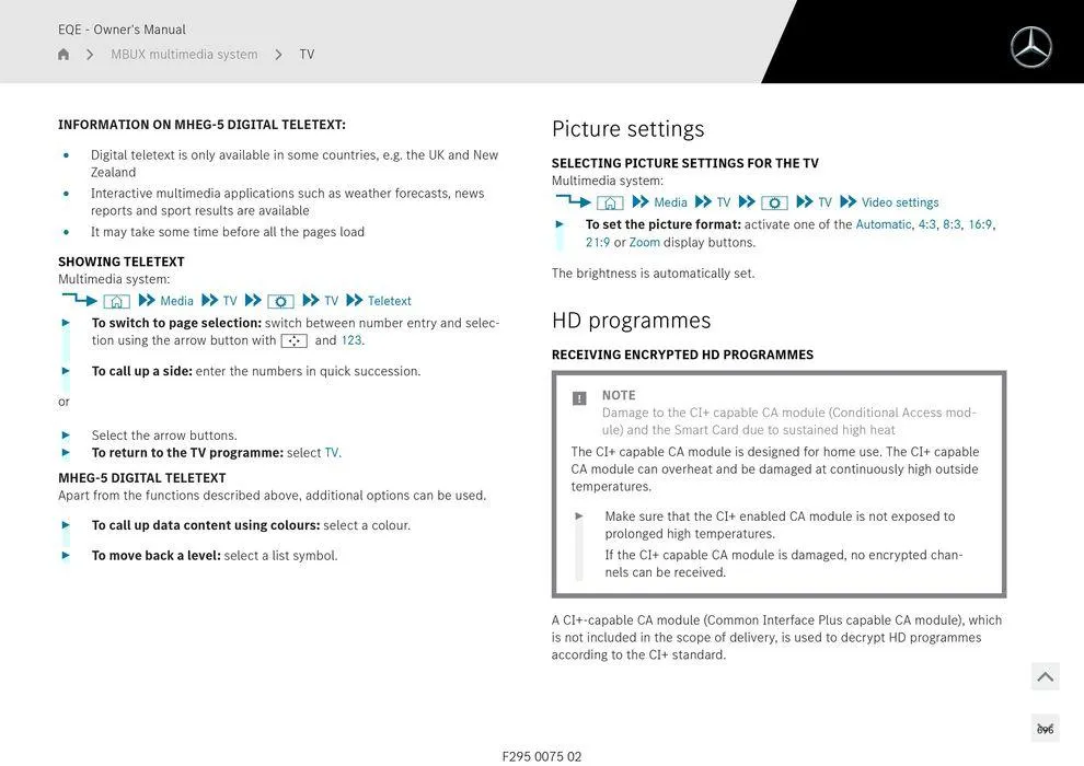 EQE Sedan - Catalogue valid from 11 September to 11 September 2025 - page 696