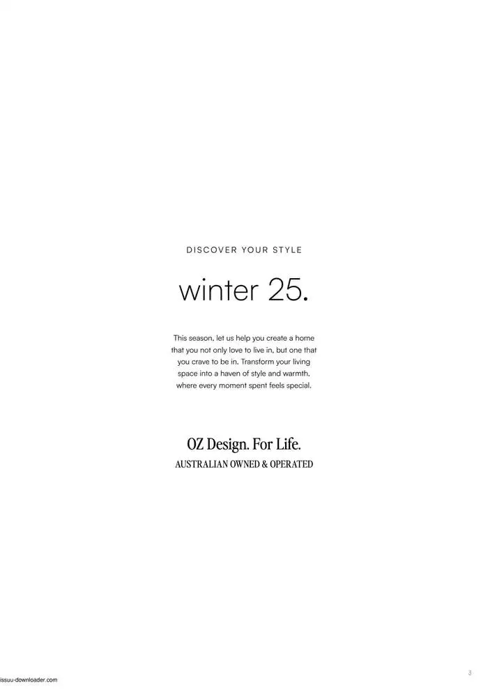 Winter 2025 - Catalogue valid from 17 March to 31 August 2025 - page 3