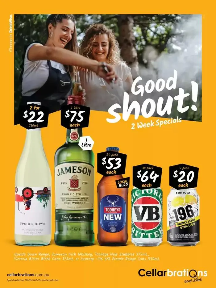 Good Shout! 21/04 - Catalogue valid from 21 April to 4 May 2025 - page 1