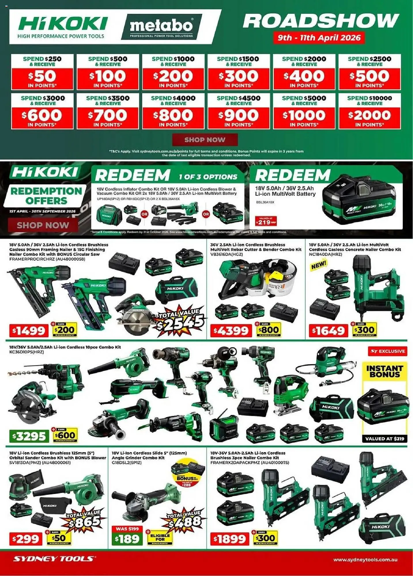 Sydney Tools catalogue - Catalogue valid from 8 April to 11 April 2026 - page 1
