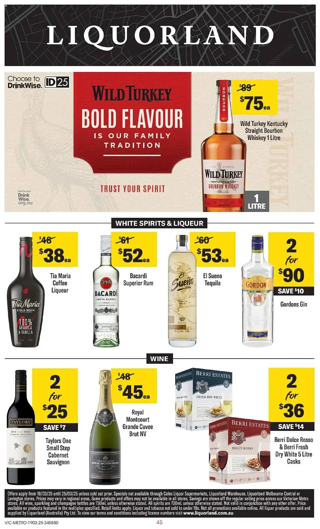 Liquorland catalogue - Catalogue valid from 19 March to 25 March 2025 - page 1