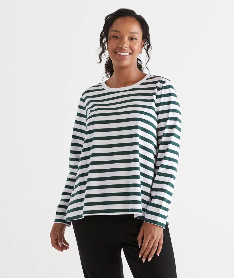 AC STRIPE SWING LS TEE