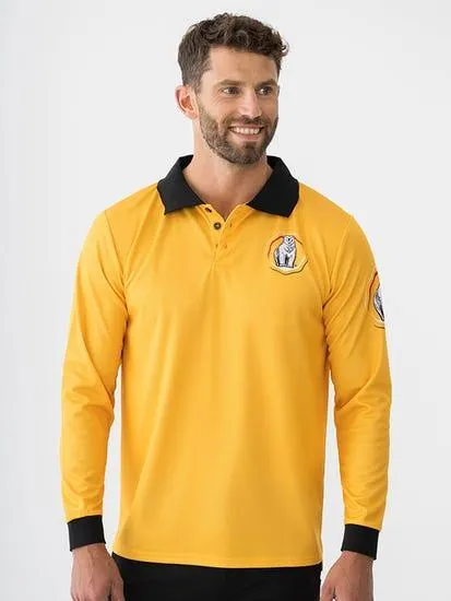 Bundy Long Sleeve Yellow Fishing Polo