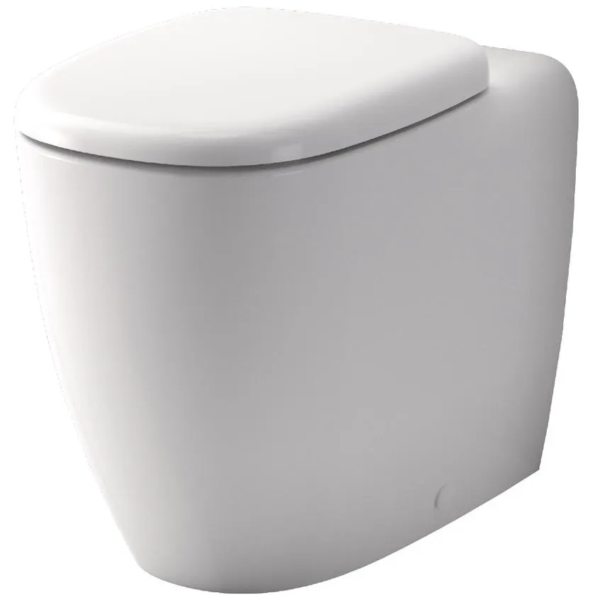 Caroma 848901W Contura II Wall Faced White Toilet and Cistern - Back Entry / Universal Trap
