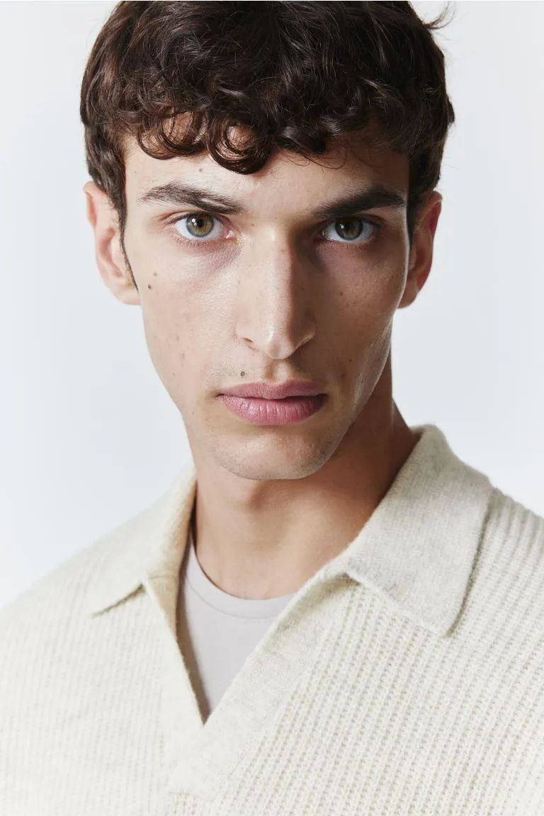 Relaxed Fit Collared Wool Sweater