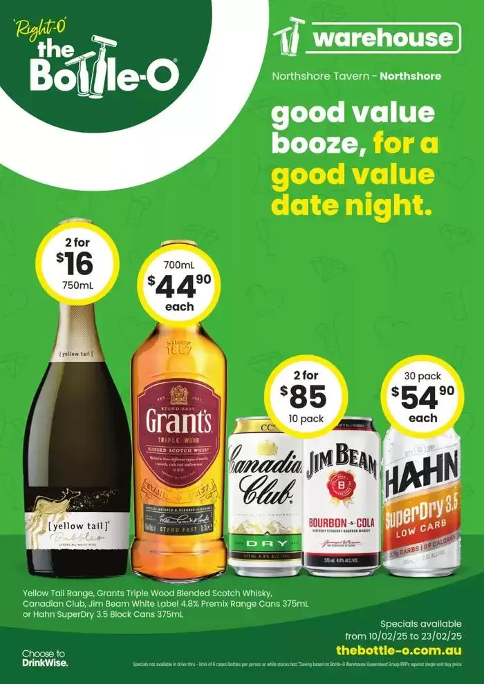 Good Value Booze, For Good Value Date Night. QLD 10/02 - 1